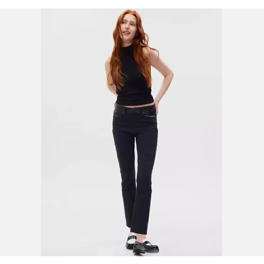 GAP 90's Mid Rise Vintage Slim Black Stretch Y2k Jeans Size 31/12 - NWT #728848
